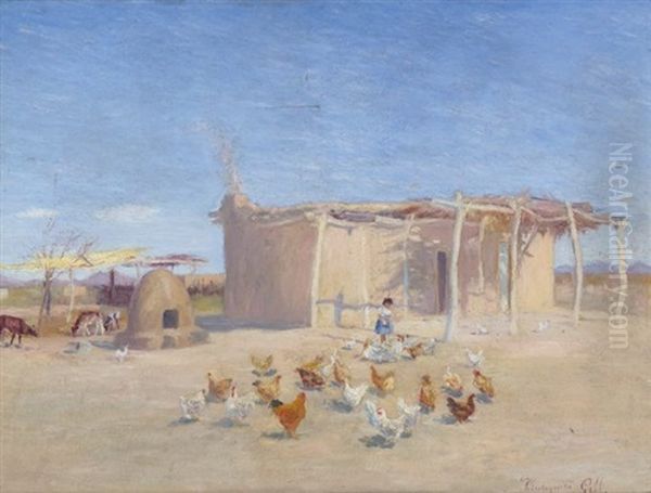 Pueblo Oil Painting by Mariquita Gill