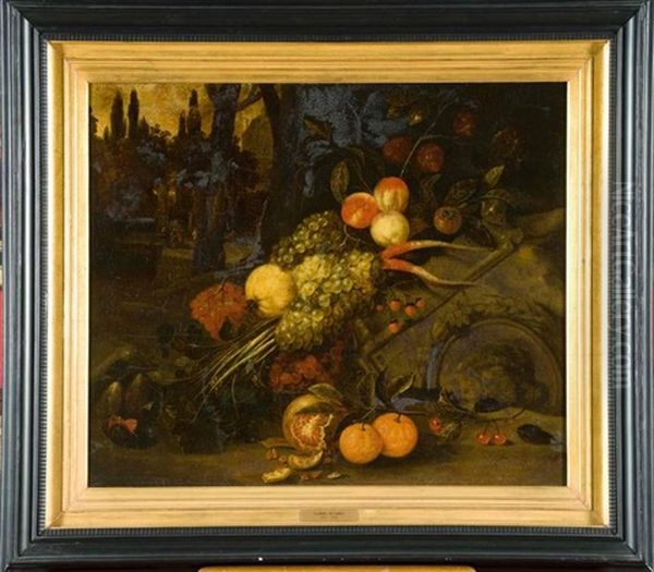 Nature Morte Aux Fruits Oil Painting by Jan Pauwel Gillemans the Younger