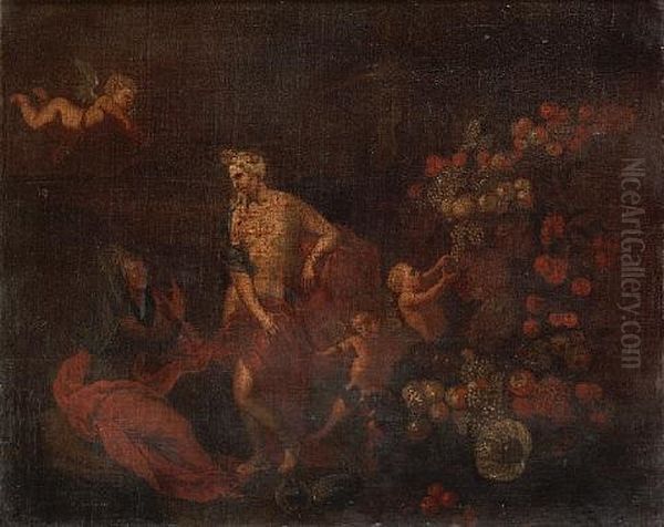 Vertumnus And Pomona Oil Painting by Jan Pauwel Gillemans the Younger