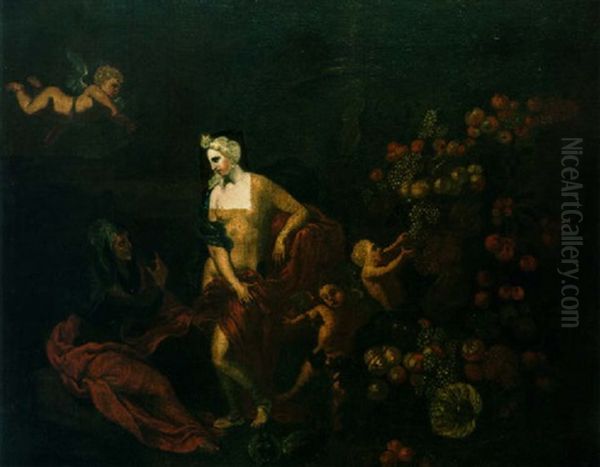 Vertumnus Und Pomona Oil Painting by Jan Pauwel Gillemans the Younger