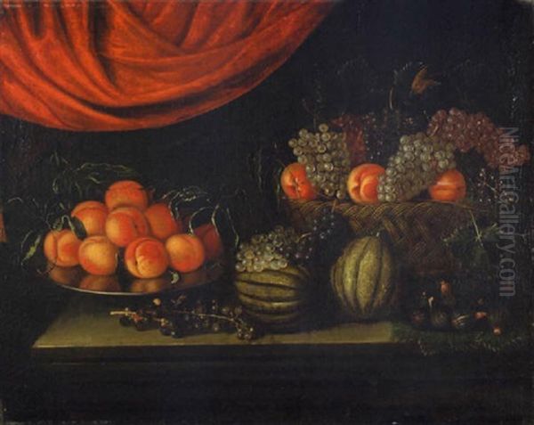 Nature Morte De Fruits Oil Painting by Jan Pauwel Gillemans the Younger