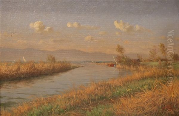 Bords Du Lac De Neuchatel Oil Painting by Vincent Gilliand