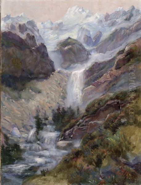 Pic Gaspard Mit Glacier De L'homme Oil Painting by Eugene Gilliard