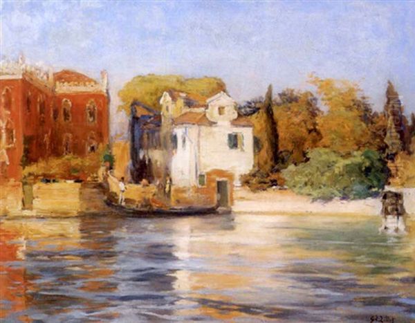 An Einem Kanal In Venedig Oil Painting by Eugene Louis Gillot