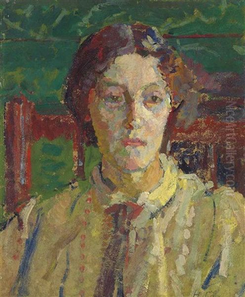 Portrait Of Mrs Whelan Oil Painting by Harold Gilman