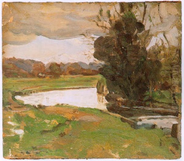 Pangbourne Oil Painting by Harold Gilman