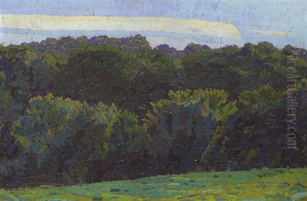 Landscape, Somerset Oil Painting by Harold Gilman