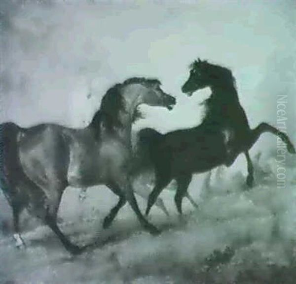 Fighting Horses by Sawrey Gilpin