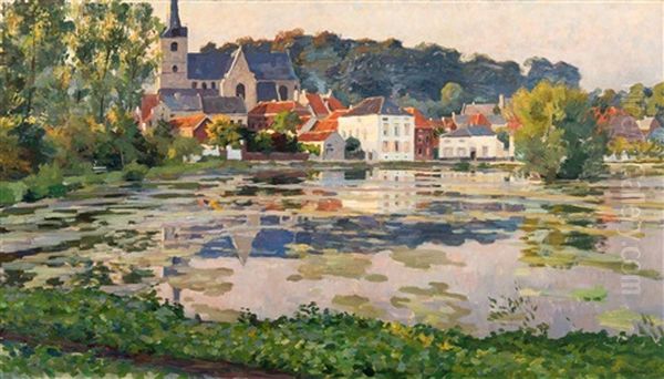 Les Etangs (1908) Oil Painting by Victor Olivier Gilsoul