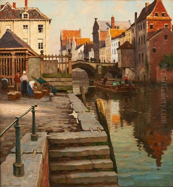 Vue De Malines Oil Painting by Victor Olivier Gilsoul