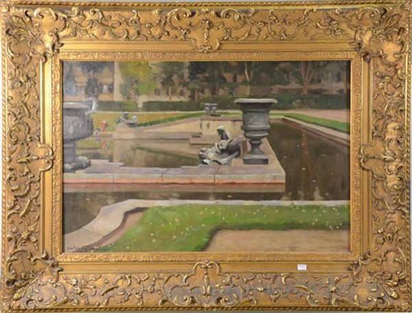 Coin Du Bassin Neptune A Versailles Oil Painting by Victor Olivier Gilsoul