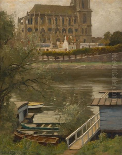 Le Ponton Oil Painting by Victor Olivier Gilsoul