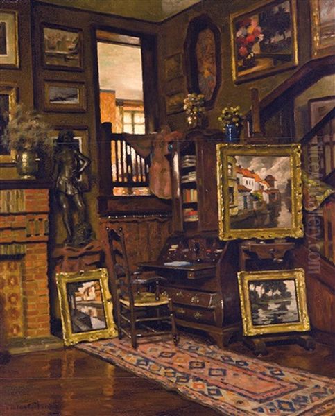 Interieur De L'artiste Oil Painting by Victor Olivier Gilsoul