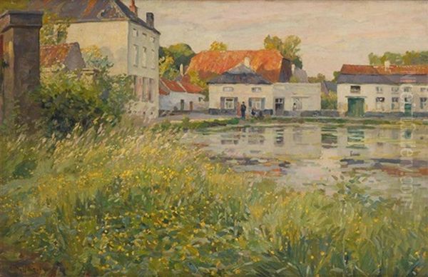 Etang En Brabant Oil Painting by Victor Olivier Gilsoul