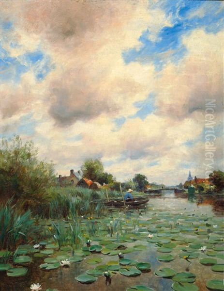 Mare Aux Nenuphars - De Waterlelies Oil Painting by Victor Olivier Gilsoul