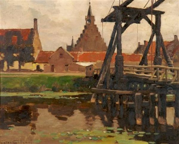 Bridge Over Water Oil Painting by Victor Olivier Gilsoul