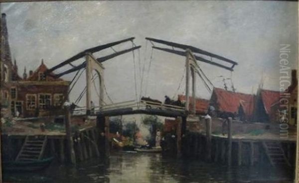 Pont Levis Oil Painting by Victor Olivier Gilsoul