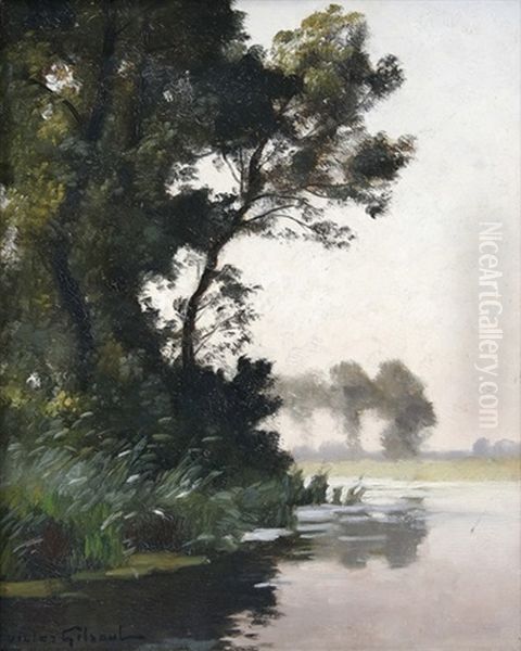 Bomen Aan De Plas Oil Painting by Victor Olivier Gilsoul