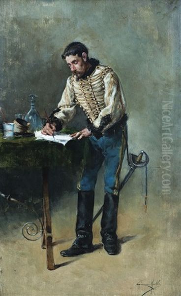 El Escribiente Oil Painting by Jose Gimenez Martin