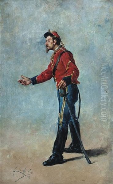 Soldado Oil Painting by Jose Gimenez Martin