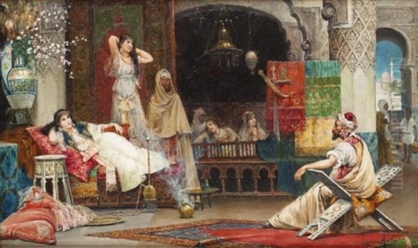 La Presentation Au Harem Oil Painting by Juan Gimenez y Martin