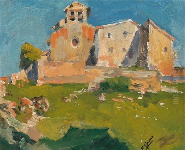 Vista De Una Ermita Oil Painting by Francisco Gimeno Arasa