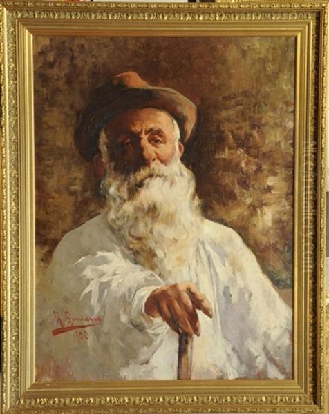 Homme A La Canne Oil Painting by Francisco Gimeno Arasa