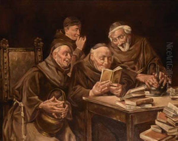 Una Lectura Amena Oil Painting by Francisco Gimeno Arasa