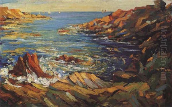 Cala De La Costa Brava Oil Painting by Francisco Gimeno Arasa