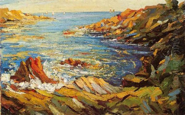 Cala De La Costa Brava Oil Painting by Francisco Gimeno Arasa