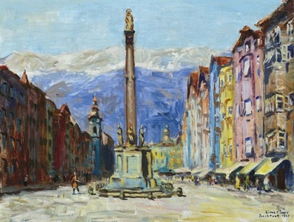 Innsbruck Oil Painting by Lajos Gimes