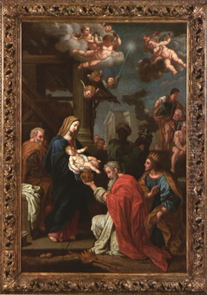 L'adoration Des Mages Oil Painting by Giacinto Gimignani