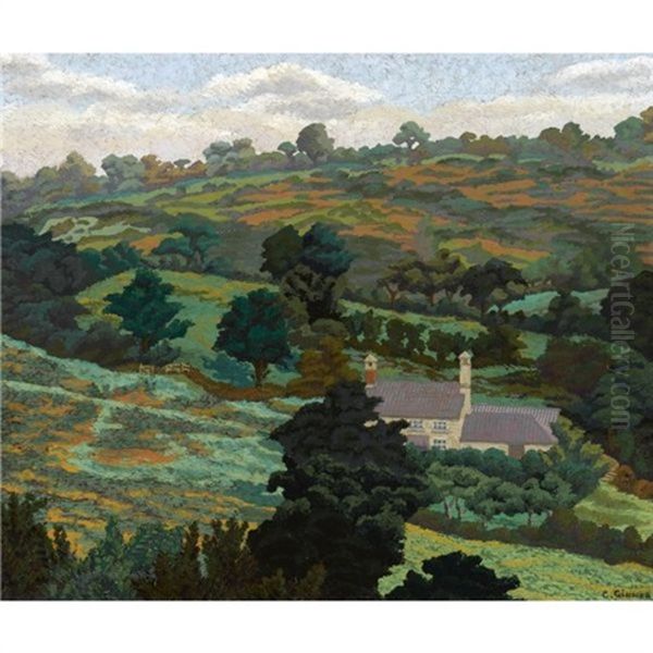 Wych Platt, Devon Oil Painting by Charles Ginner