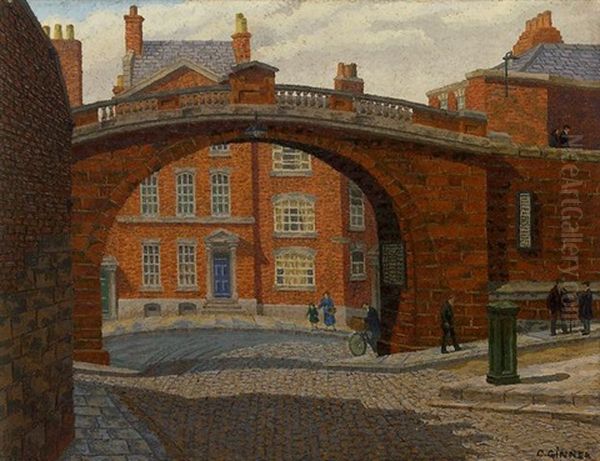 Watergate, Chester Oil Painting by Charles Ginner