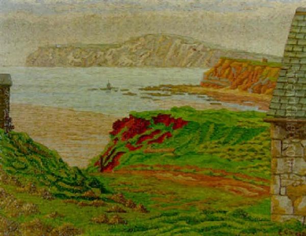 Freshwater Bay, Isle Of Wight Oil Painting by Charles Ginner