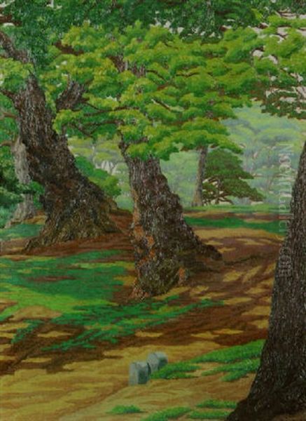 Hampstead Heath Oil Painting by Charles Ginner