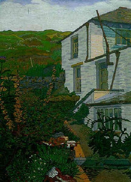 Penally Cottage, Boscastle Oil Painting by Charles Ginner