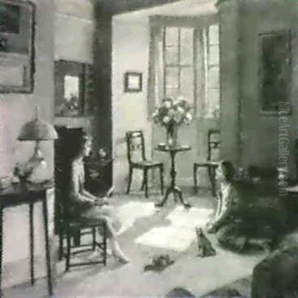 The Sitting Room Oil Painting by Louis Ginnett