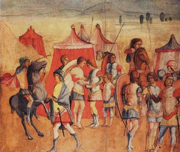 A Roman Encampment by Niccolo (Ursino Veronensis) Giolfino the Younger