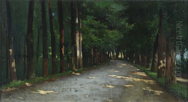 Viale Alle Cascine Oil Painting by Francesco Gioli