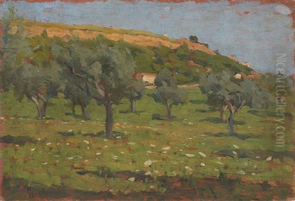 Paesaggio Toscano Oil Painting by Luigi Gioli