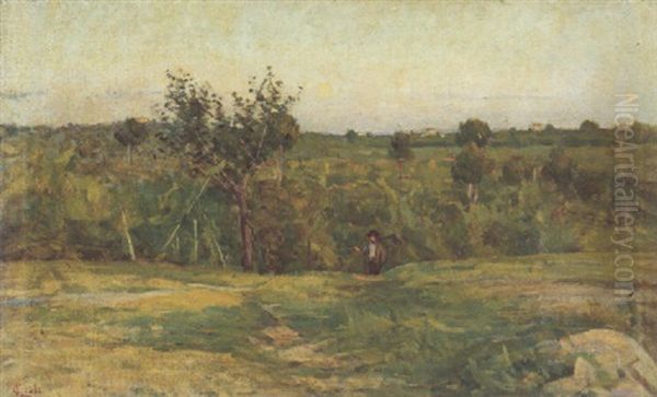 Nei Campi Oil Painting by Luigi Gioli