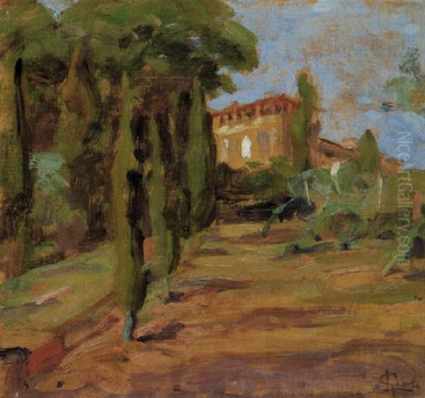 Fauglia Oil Painting by Luigi Gioli