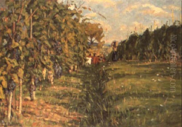 Vigneti Toscani Oil Painting by Luigi Gioli