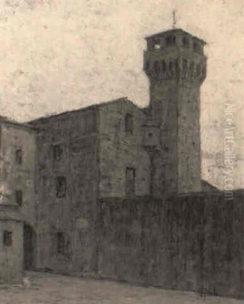 Pisa, Cittadella Oil Painting by Luigi Gioli