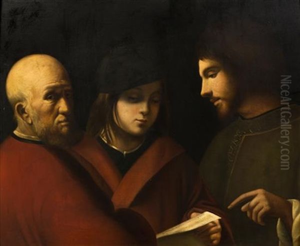 The Three Ages Of Man Oil Painting by  Giorgione