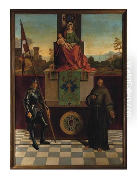 The Madonna With Saints Francis And Liberale (the Castelfranco Madonna) Oil Painting by  Giorgione