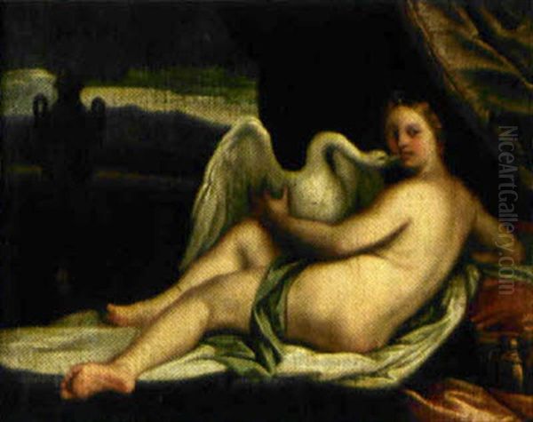 Leda Och Svanen Oil Painting by  Giorgione