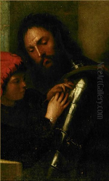 Cavaliere Con Paggio Oil Painting by  Giorgione