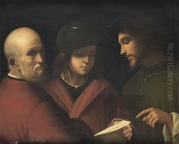 The Three Ages Of Man Oil Painting by  Giorgione